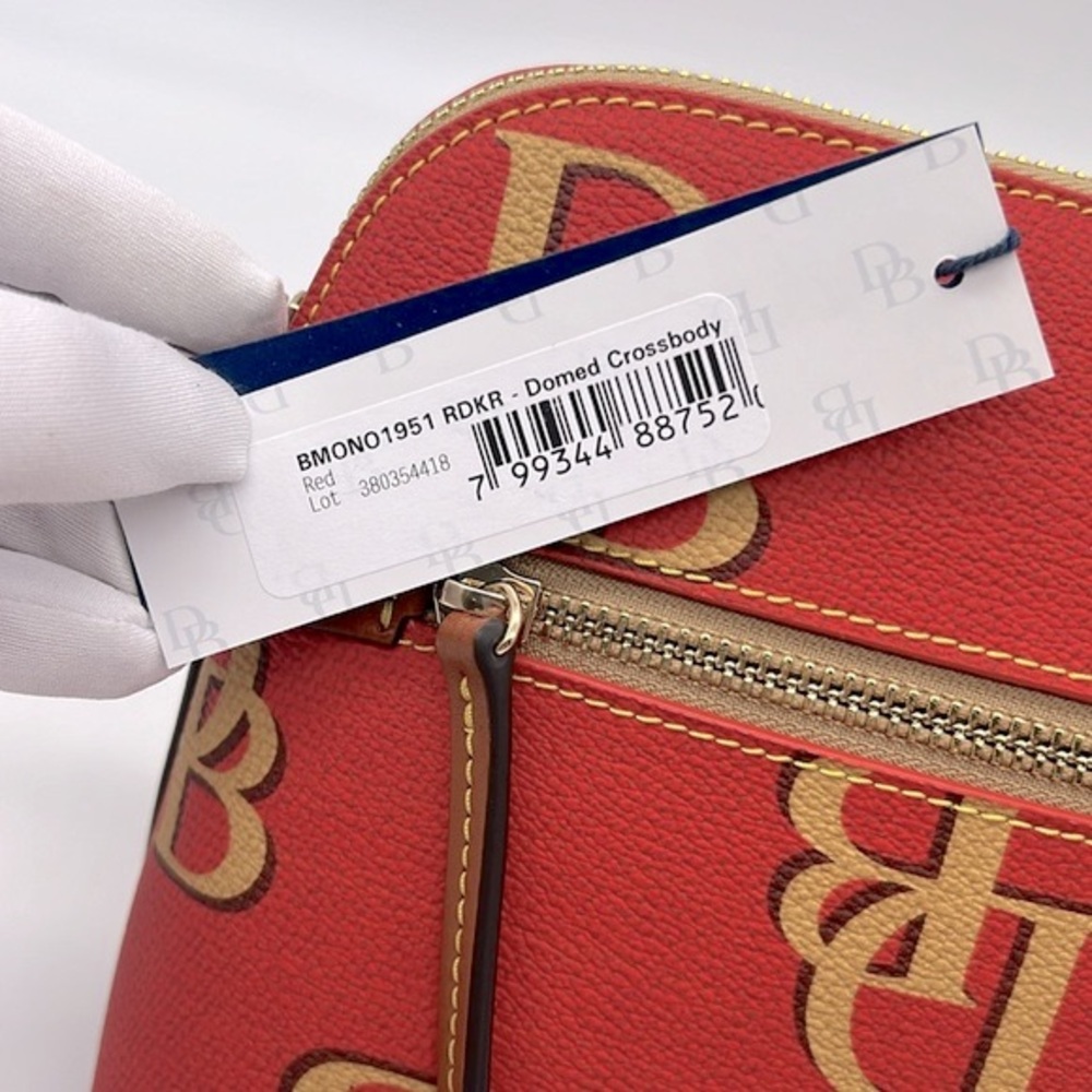 Dooney & Bourke Monogram Domed Crossbody Red - Picture 10 of 15